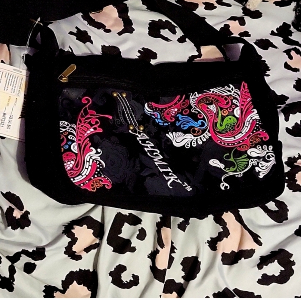 2000s canvas messenger bag